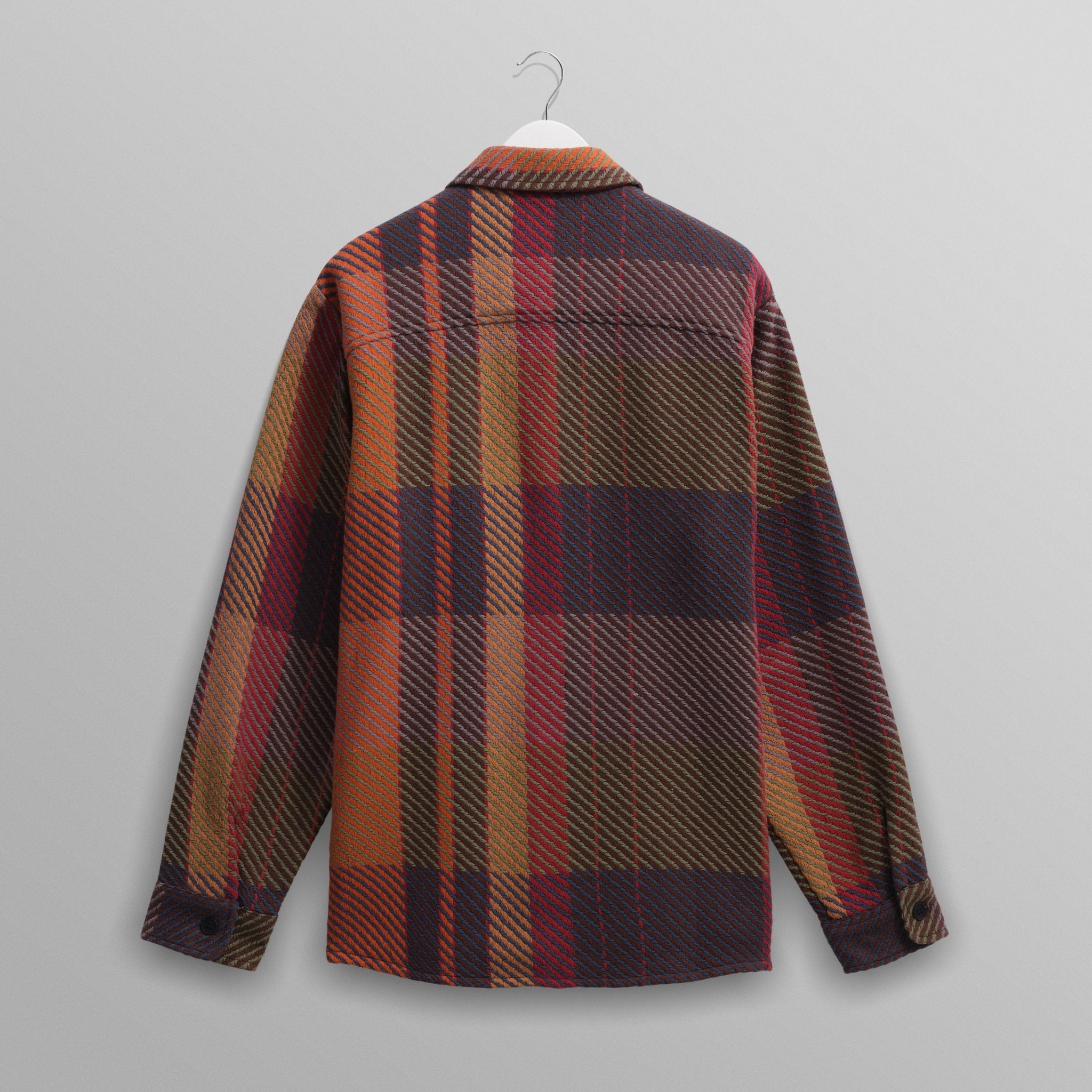 Wax Whiting Overshirt Tempo Check Orange Multi - Steranko Clothing Manchester