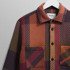 Wax Whiting Overshirt Tempo Check Orange Multi - Steranko Clothing Manchester