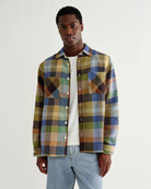 Wax Whiting Shirt Pike Check Khaki - Steranko Clothing Manchester