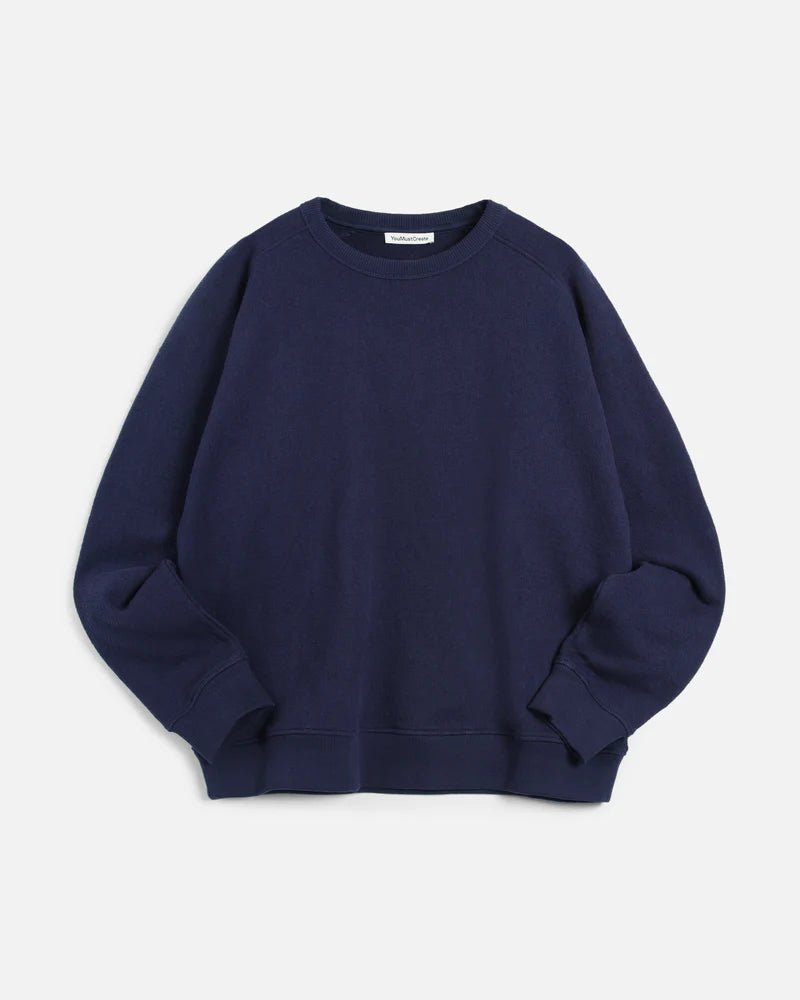 YMC Almost Grown Sweatshirt Navy - Steranko Clothing Manchester