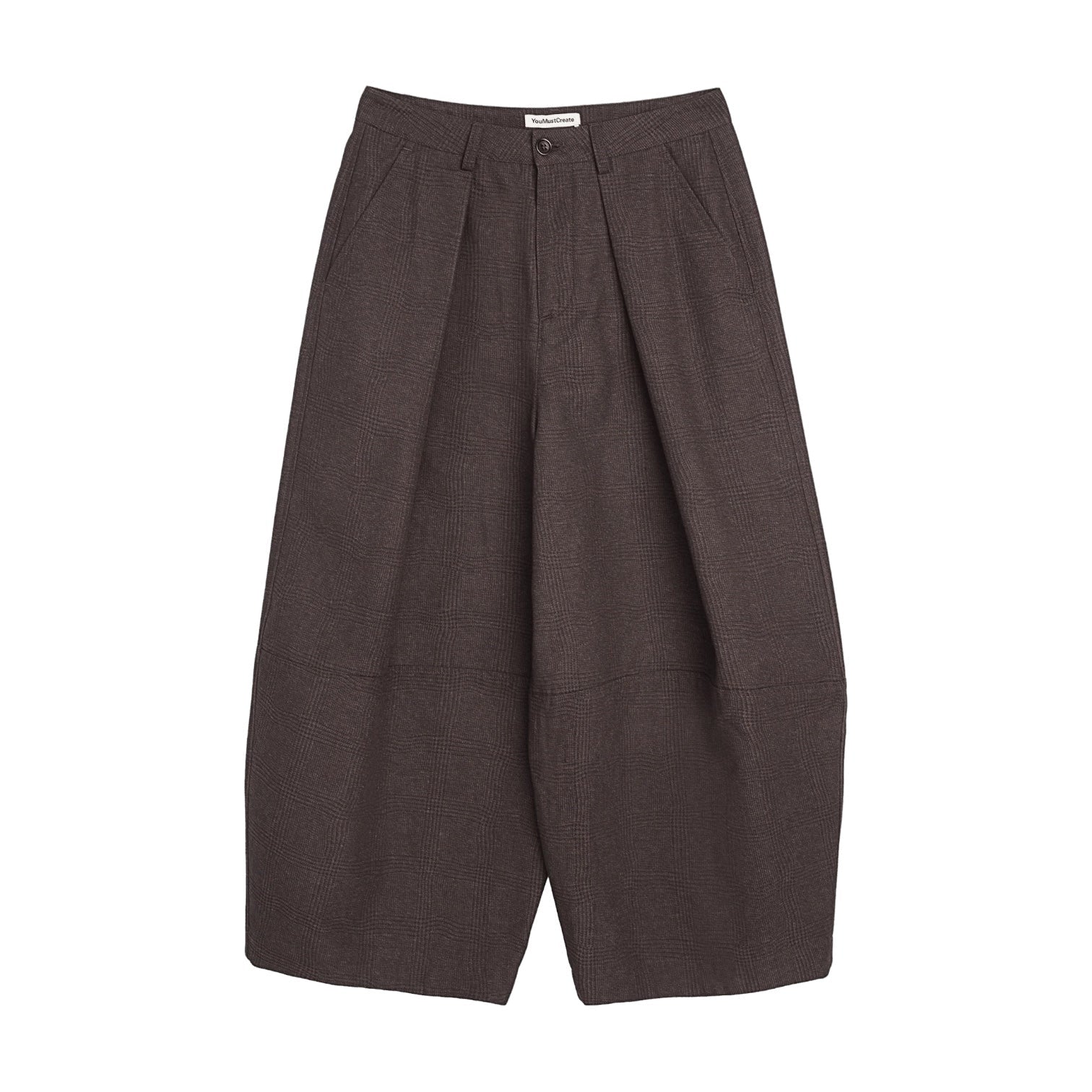 YMC Deadbeat Trouser Brown Wavy Jacquard - Steranko Clothing Manchester