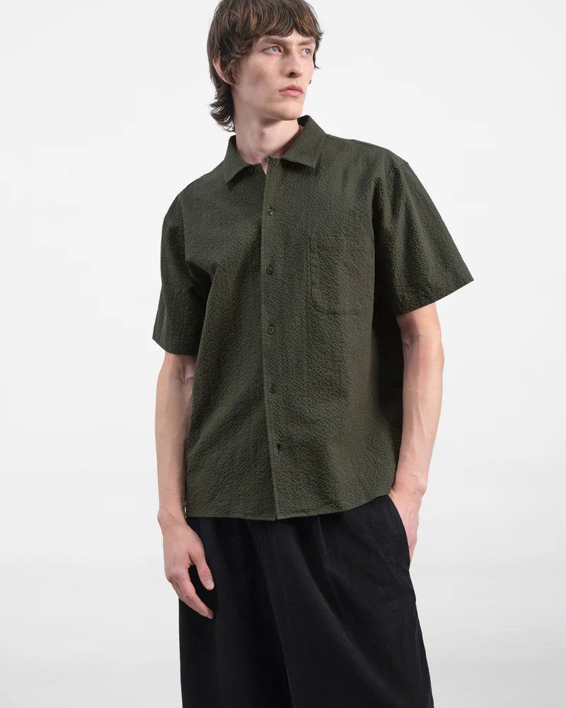 YMC Malick Shirt Green - Steranko Clothing Manchester