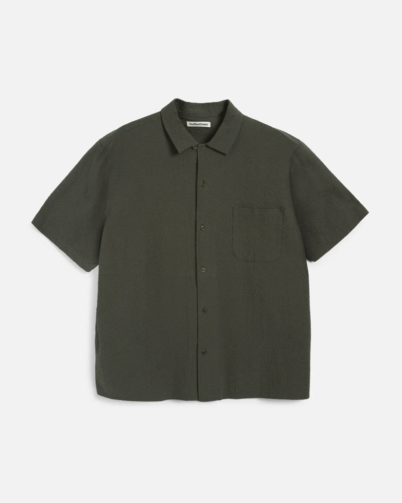 YMC Malick Shirt Green - Steranko Clothing Manchester