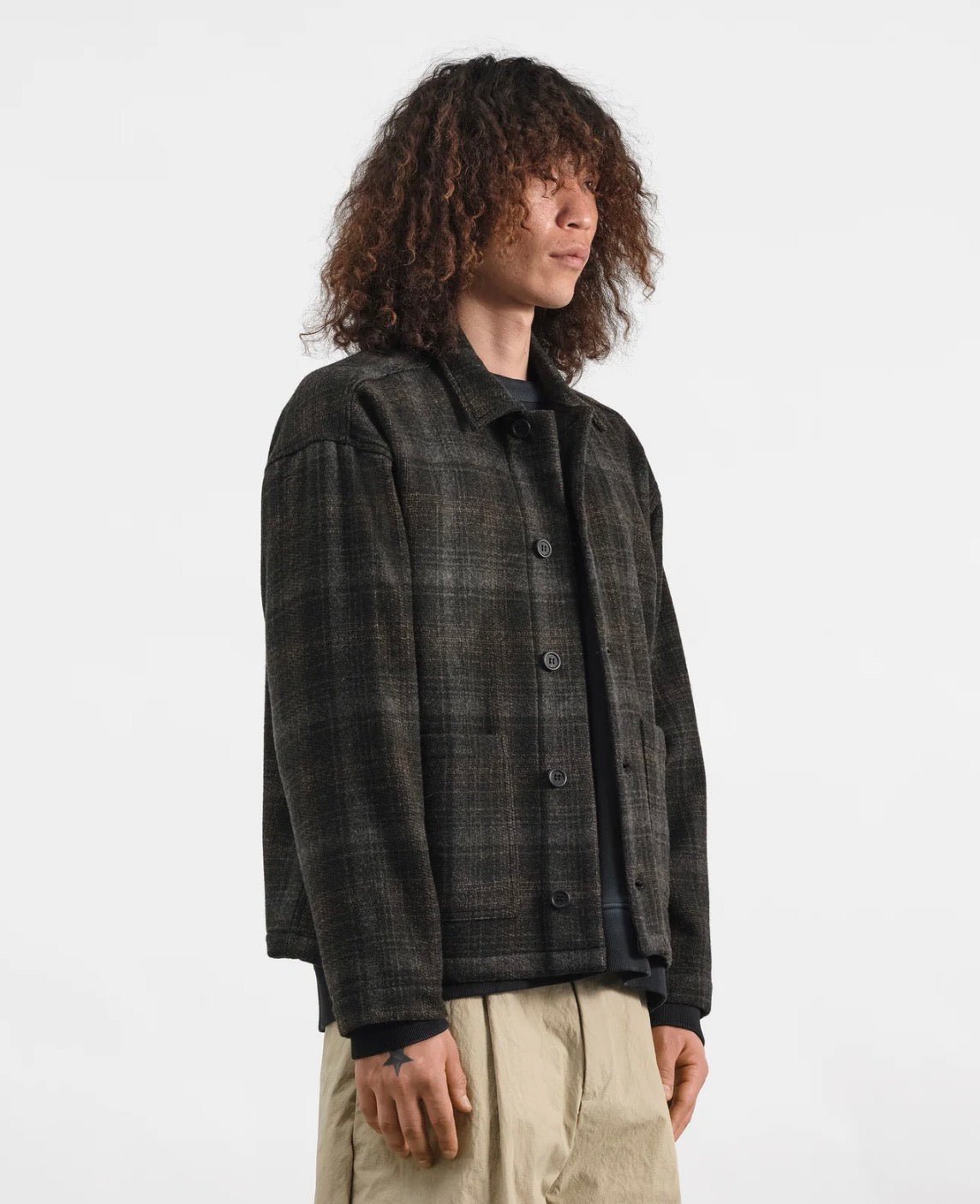 YMC PJ Overshirt Brown Multi - Steranko Clothing Manchester