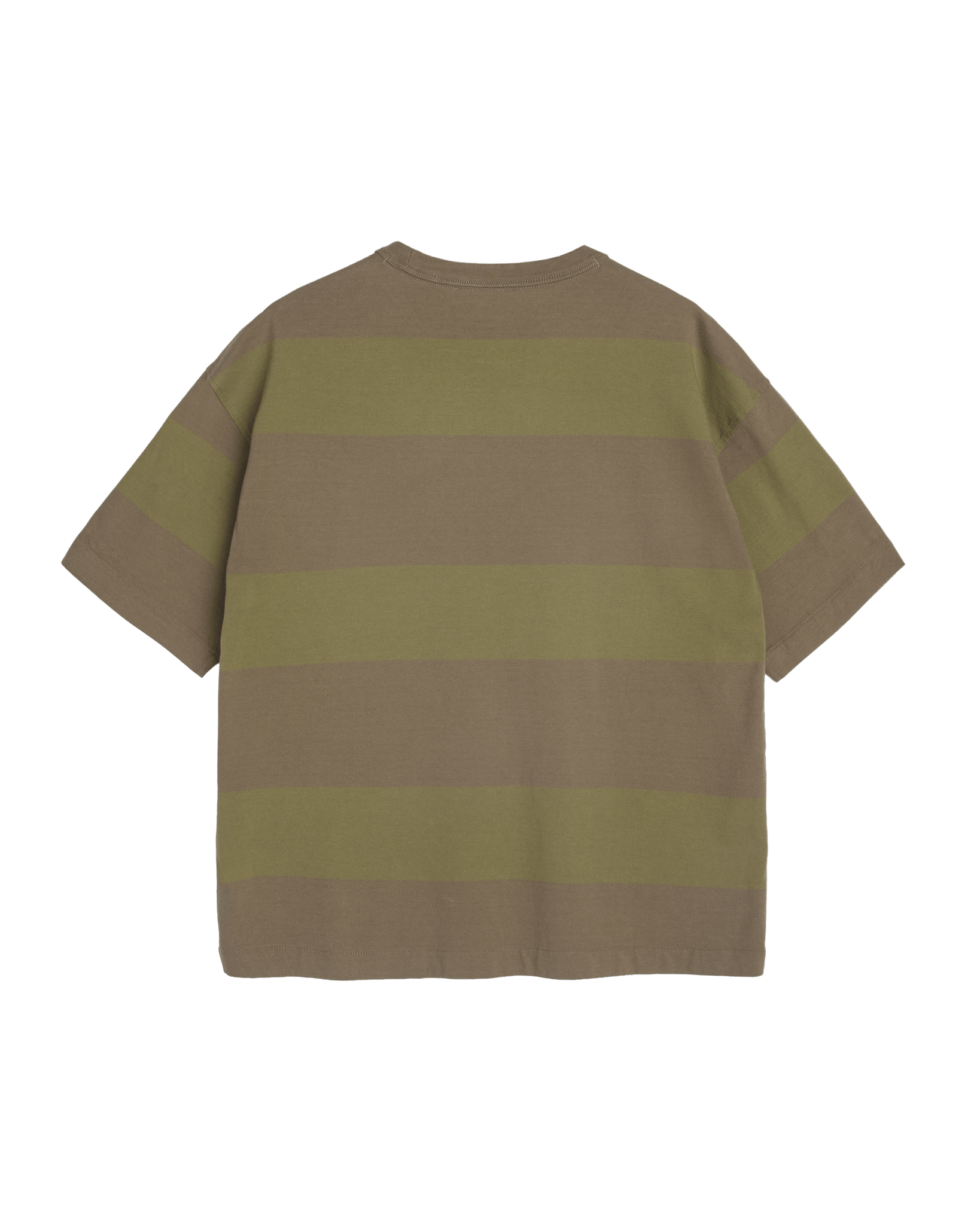 YMC Triple Wide Stripe T-Shirt Green Multi - Steranko Clothing Manchester