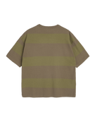 YMC Triple Wide Stripe T-Shirt Green Multi - Steranko Clothing Manchester