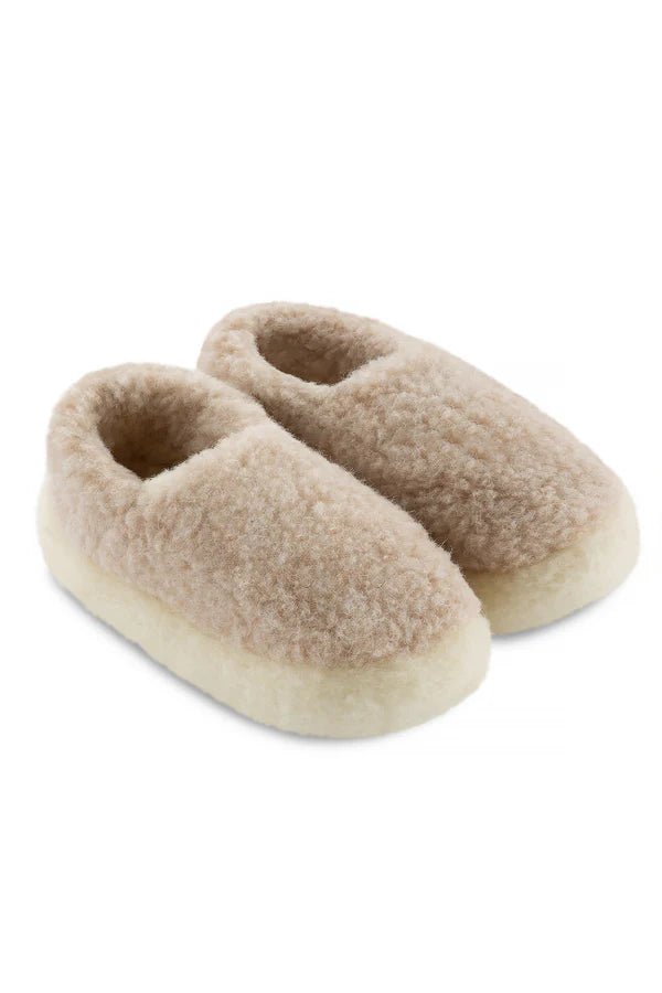 Yoko Wool Slippers Beige - Steranko Clothing Manchester