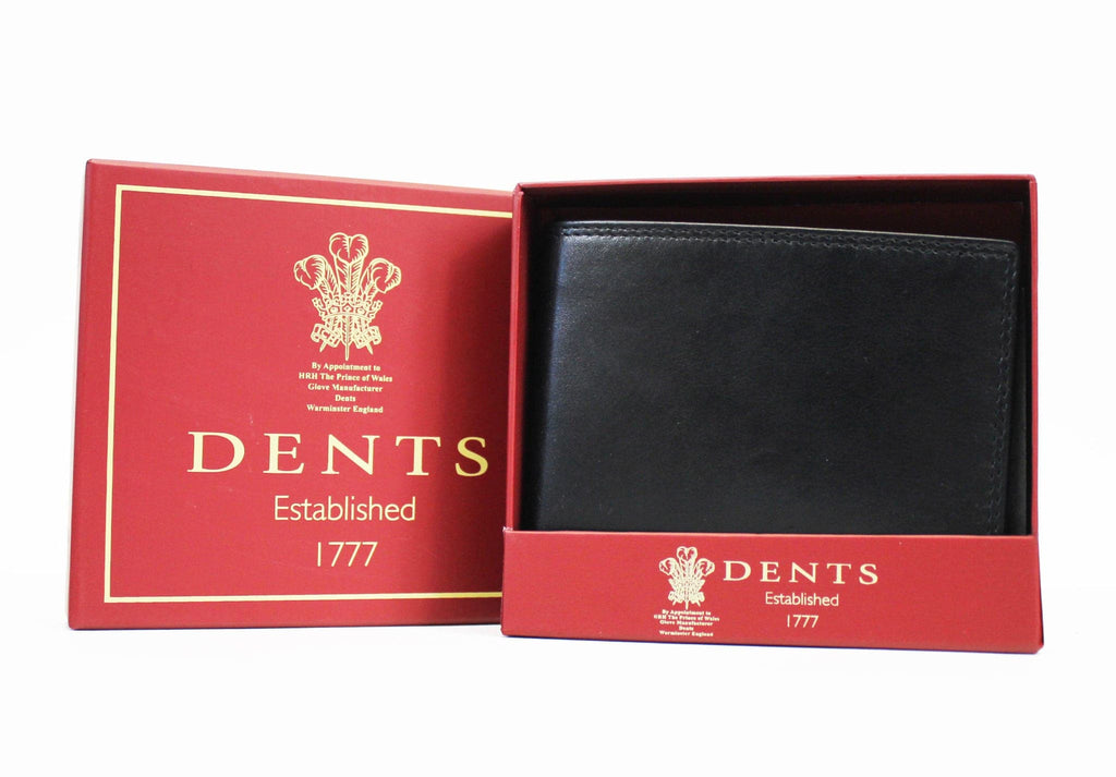 Dents Wallet Black / Claret 5201.