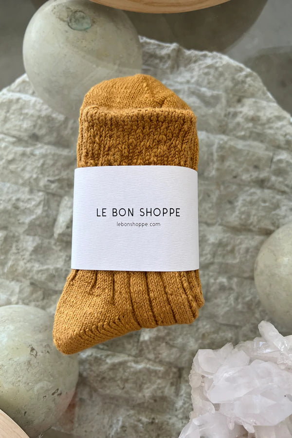 Le Bon Shoppe Hut Socks Ochre.