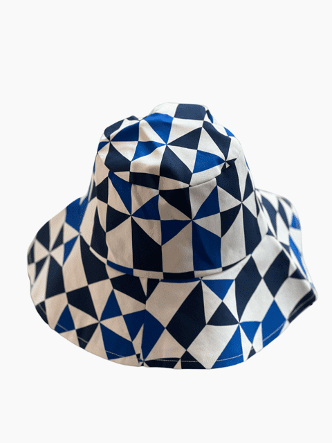 Sideline Felix Hat in Blue Print.